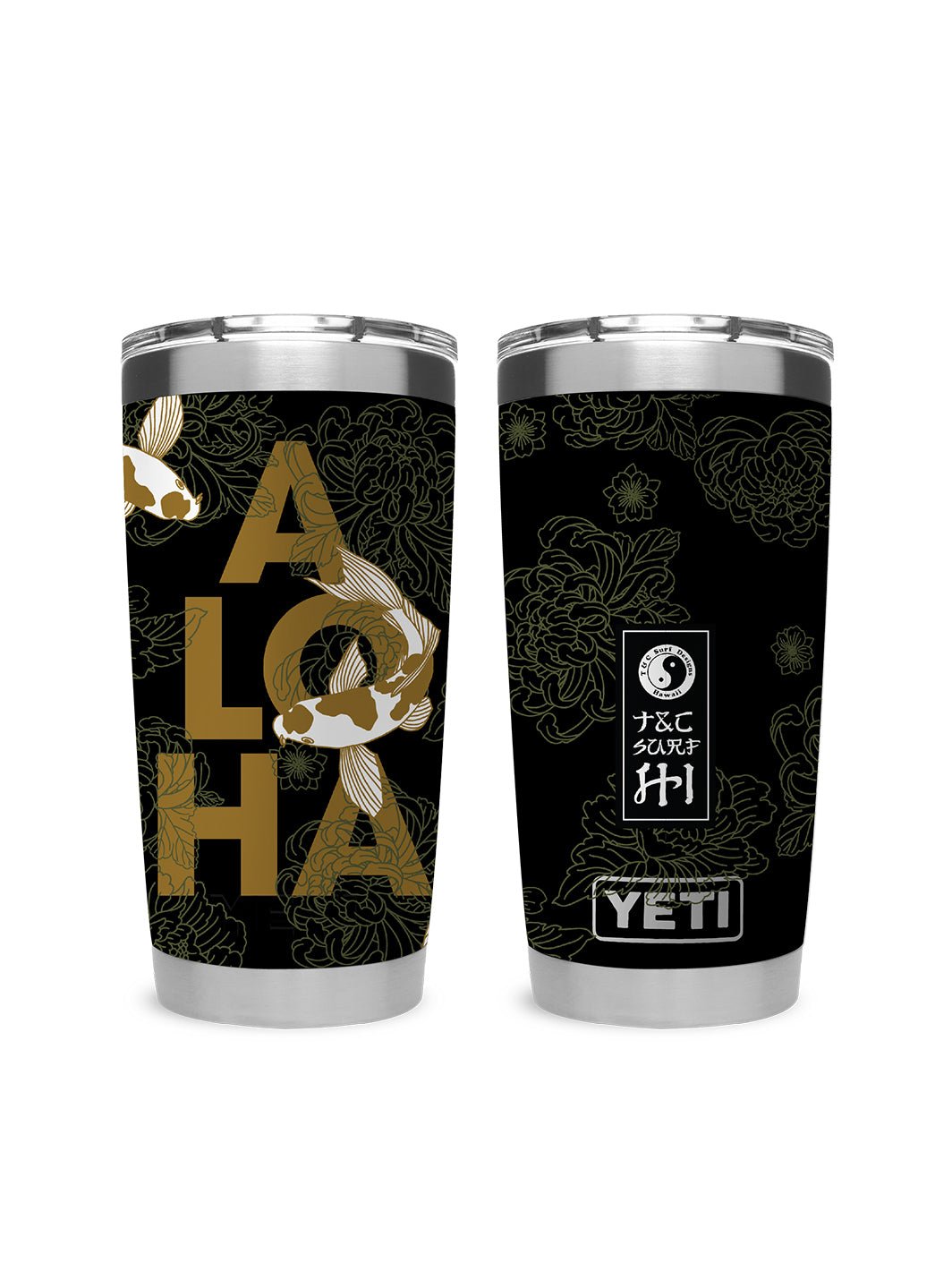 T&C Surf Designs T&C Surf 20 oz Koiloha Tumbler Yeti, Black