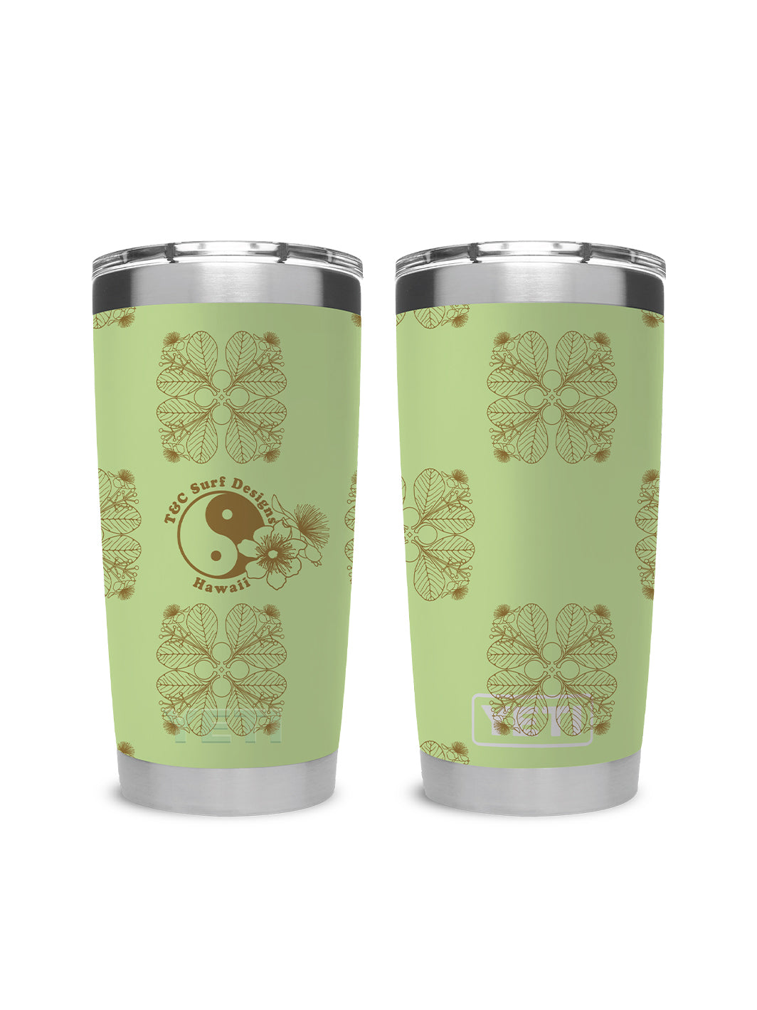 T&C Surf Designs T&C Surf 20 oz Kamani Quilt Tumbler Yeti, Key Lime