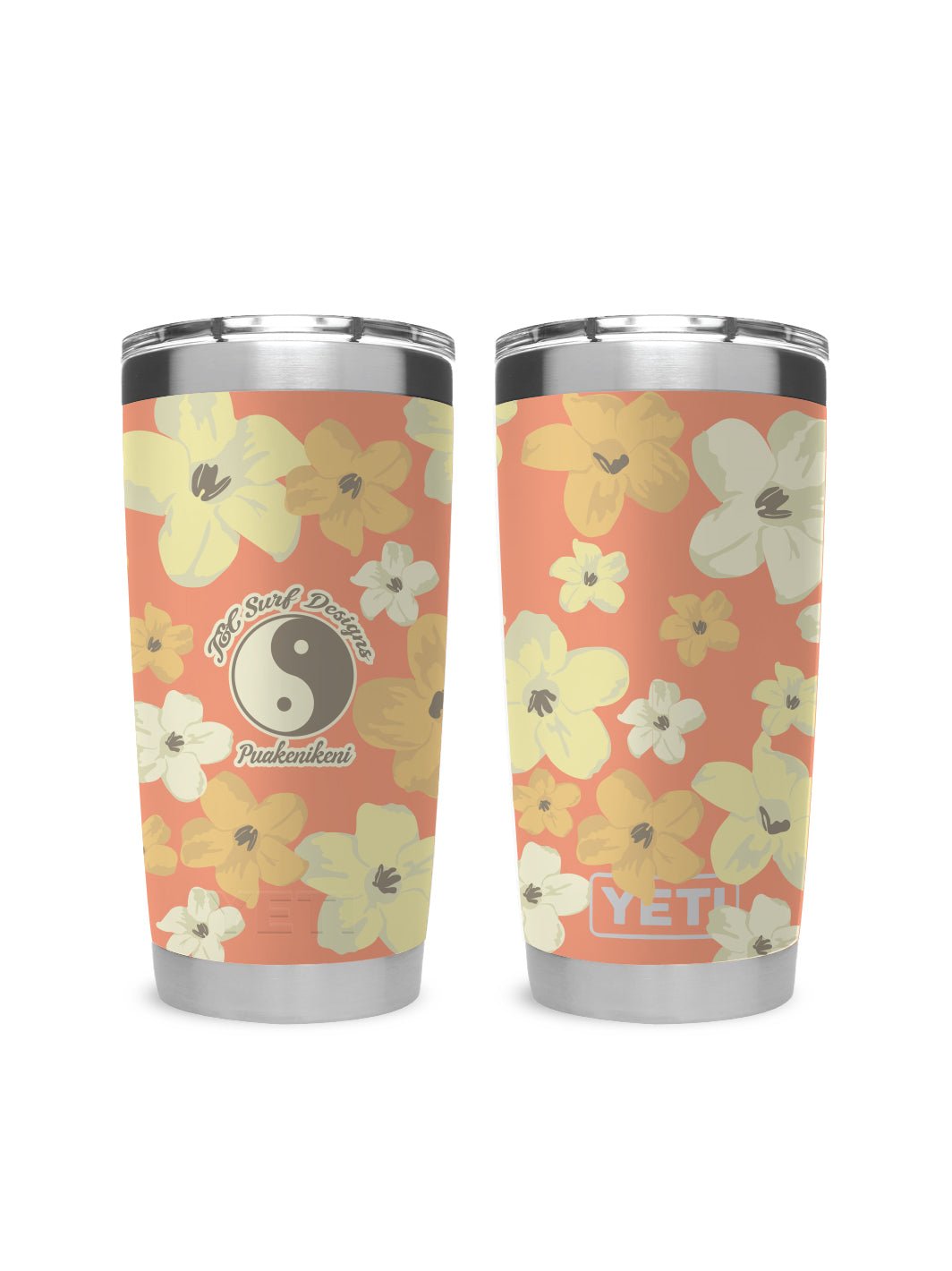 T&C Surf Designs T&C Surf 20 oz Retro Puakeni Tumbler Yeti, Peach