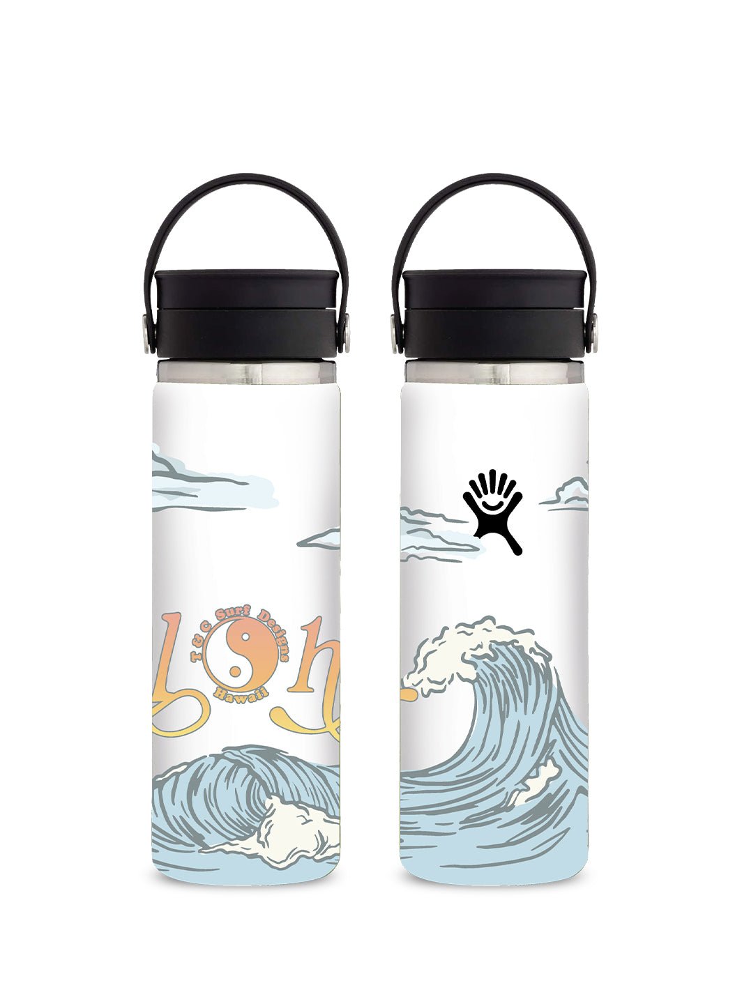 T&C Surf Designs T&C Surf 20 oz Fancy Swell Hydro Flask, White