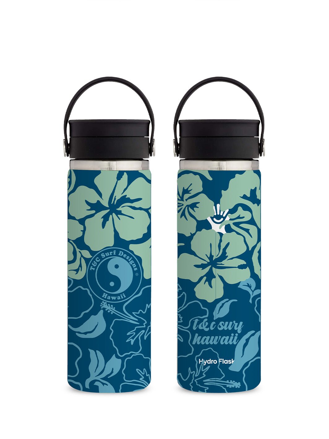 T&C Surf Designs T&C Surf 20 oz Aloha Print Hydro Flask, Indigo