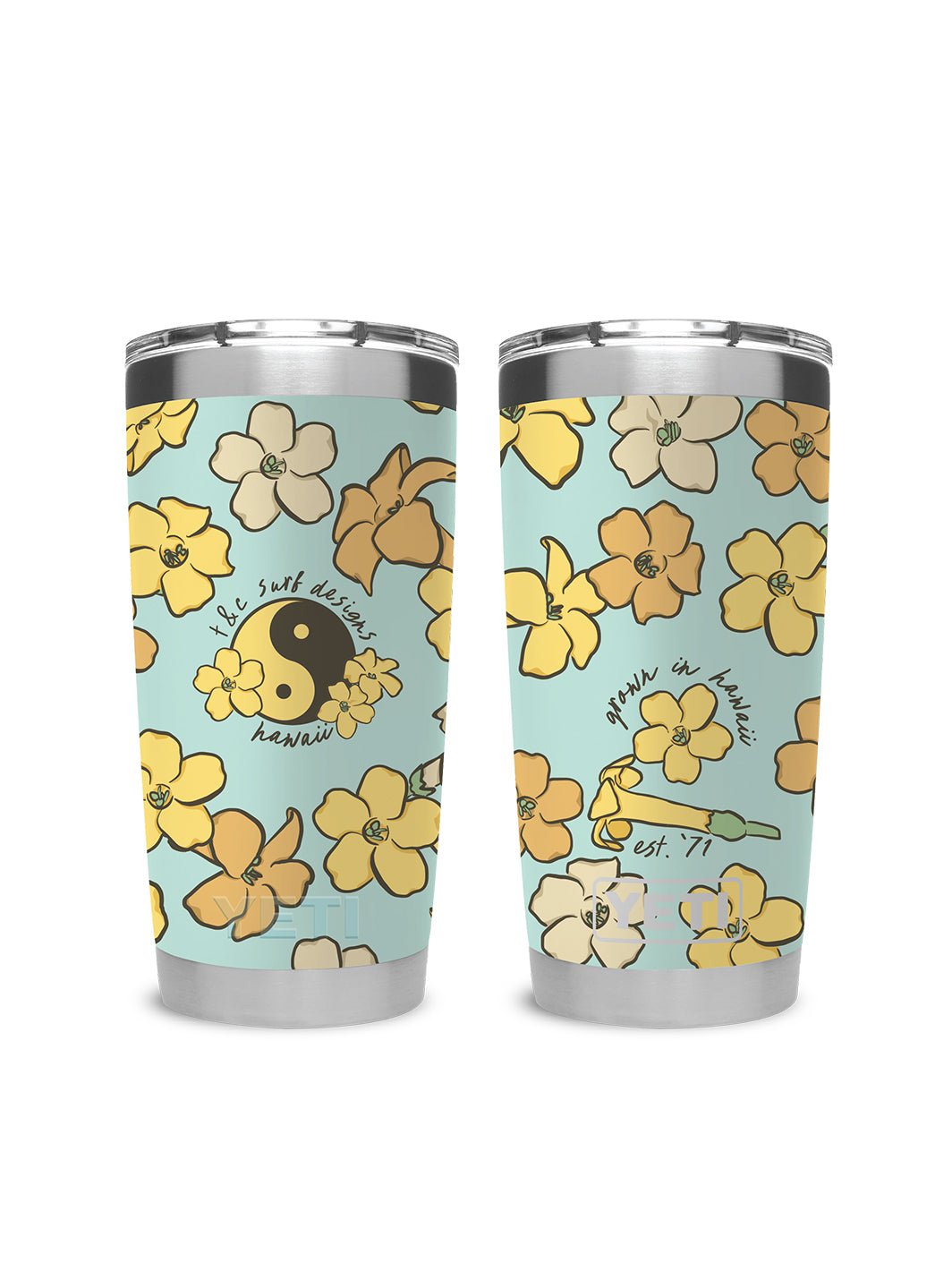 T&C Surf Designs T&C Surf 20 oz Plenty Puakenikeni Tumbler Yeti, Seafoam