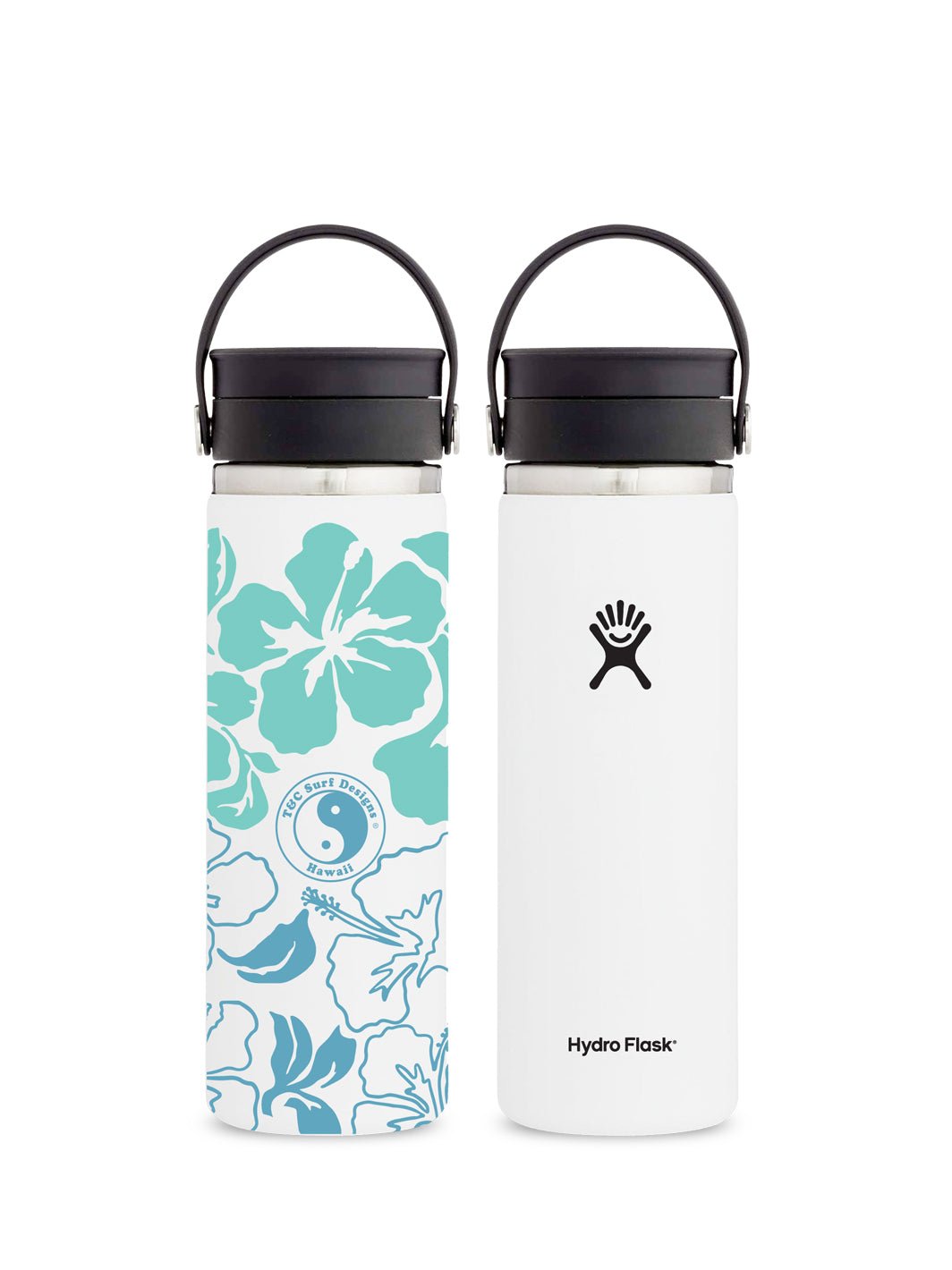 T&C Surf Designs T&C Surf 20 oz Aloha Print Hydro Flask, White