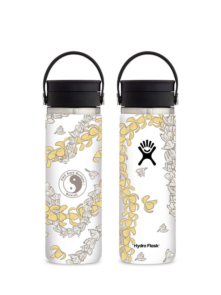T&C Surf Designs T&C Surf 20 oz Sketched Multi Lei Hydro Flask, White