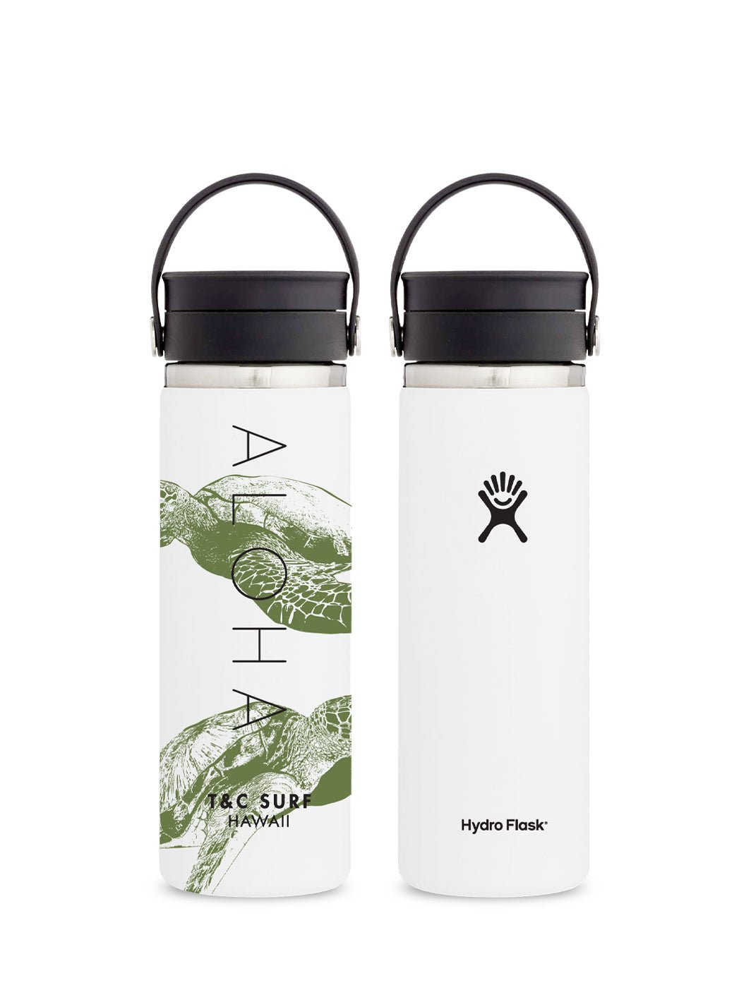 T&C Surf Designs T&C Surf 20 oz Honululu Hydro Flask Bottle, White