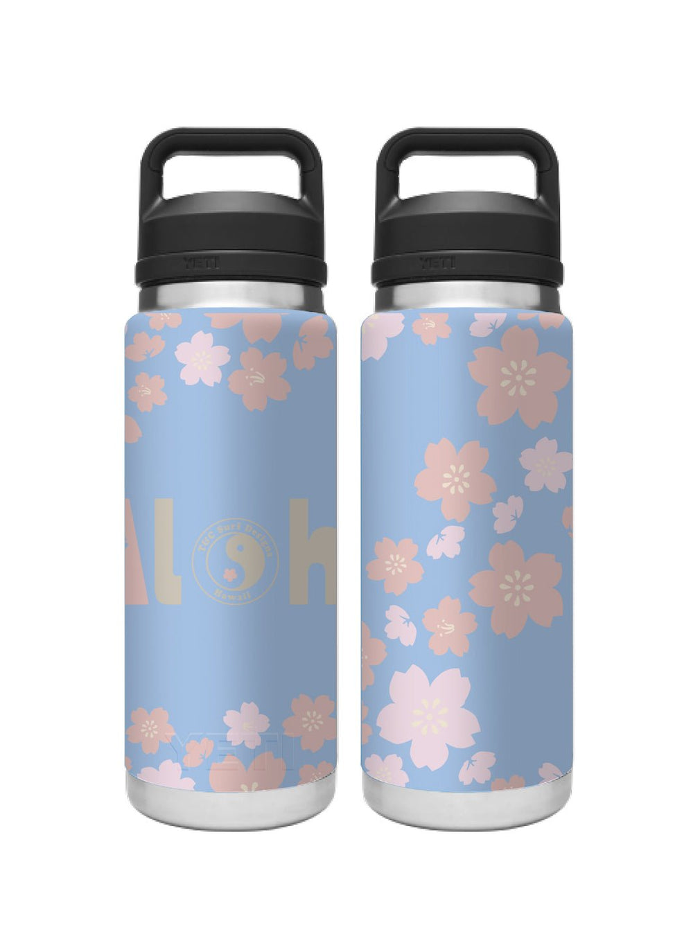T&C Surf 26 oz Cute Sakura Rambler Yeti Bottle with Chug Cap - T&C Surf Designs