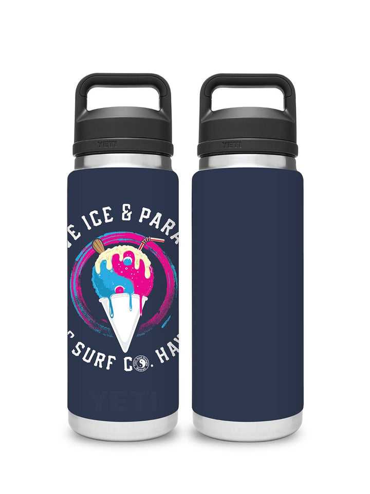 T&C Surf Designs T&C Surf 26 oz Shave Ice and Paradise Rambler Yeti Bottle with Chug Cap, Navy