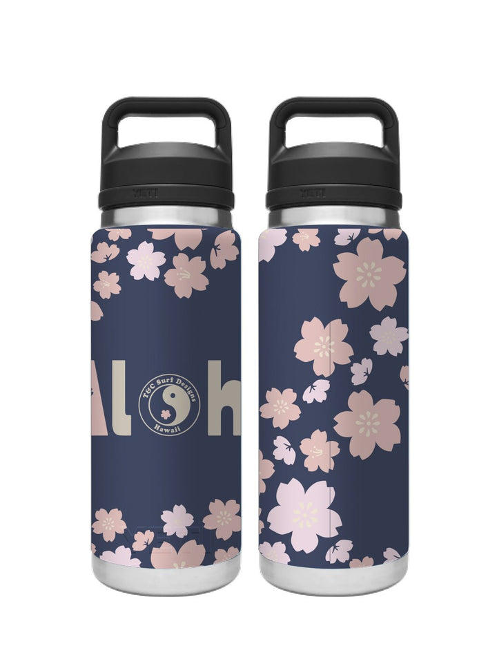 T&C Surf 26 oz Cute Sakura Rambler Yeti Bottle with Chug Cap - T&C Surf Designs