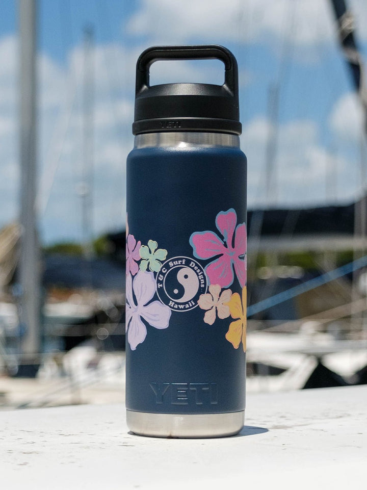 T&C Surf Designs T&C Surf 26 oz Barreled Rambler Yeti Bottle with Chug Cap,