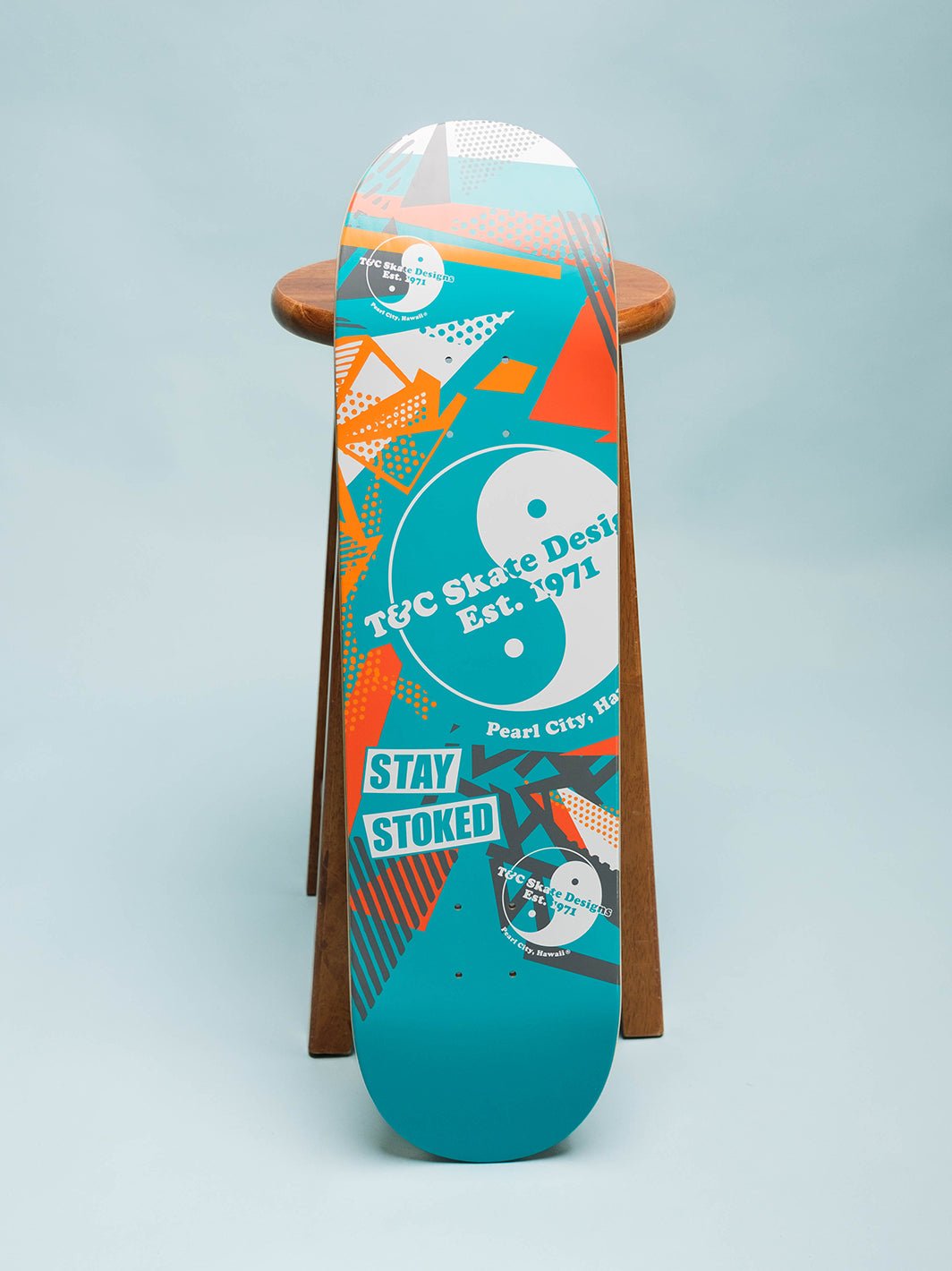 スケートボード T&C vtg skateboard sticker Stoked Skateboard – T&C Surf Designs