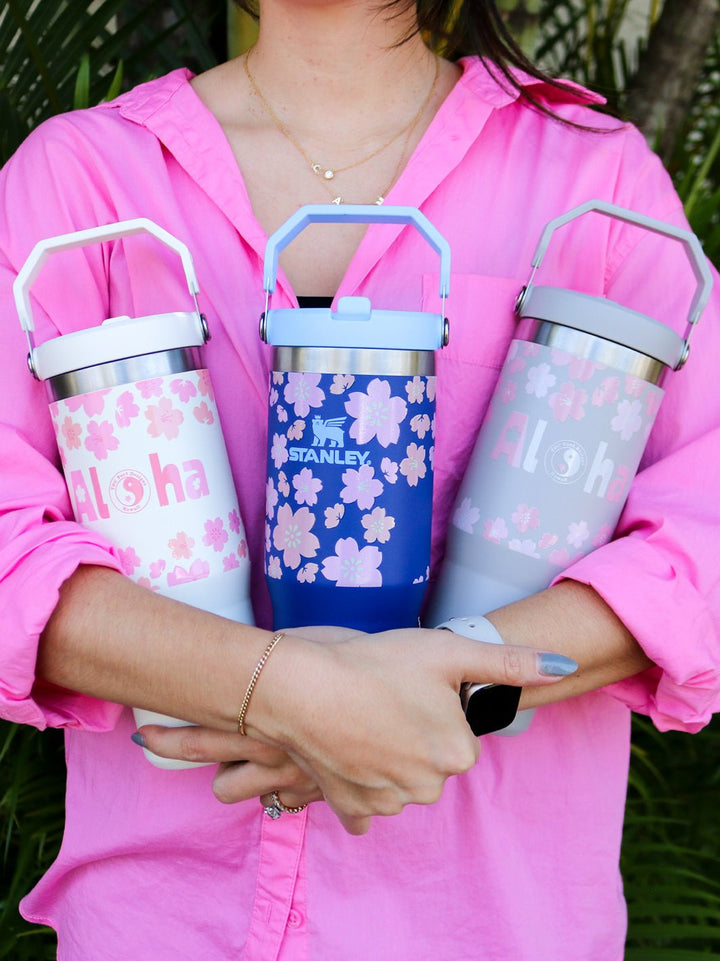 T&C Surf Designs T&C Surf 30 oz Cute Sakura Stanley The IcefIow™ Flip Straw Tumbler,