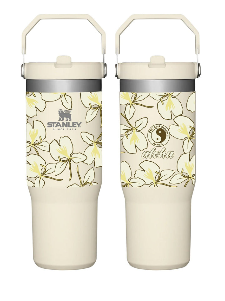 T&C Surf Designs T&C Surf 30 oz White Ginger Stanley The IcefIow™ Flip Straw Tumbler,
