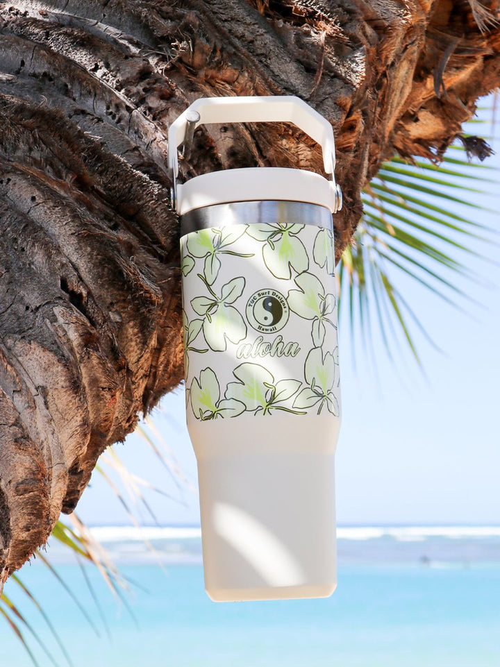 T&C Surf Designs T&C Surf 30 oz White Ginger Stanley The IcefIow™ Flip Straw Tumbler,