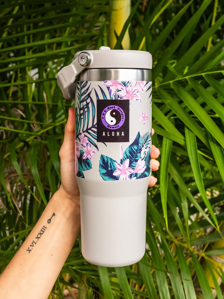 T&C Surf Designs T&C Surf 30 oz Botanic Stanley The IcefIow™ Flip Straw Tumbler,