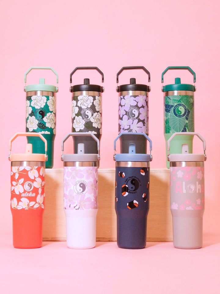T&C Surf Designs T&C Surf 30 oz Cute Sakura Stanley The IcefIow™ Flip Straw Tumbler,