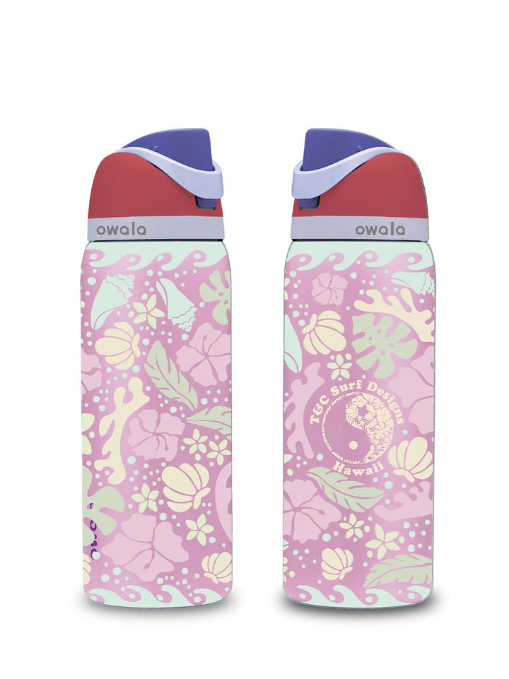 T&C Surf Designs T&C Surf 32 oz Ocean Is Life Owala, Electric Pink