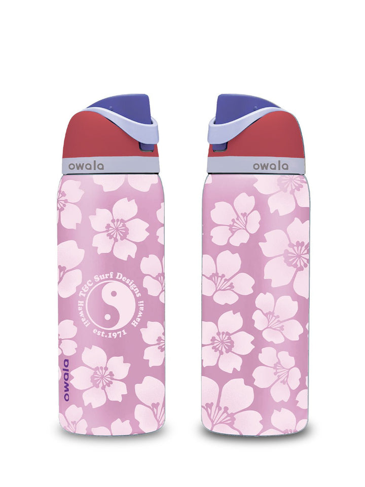 T&C Surf Designs T&C Surf 32 oz Throwback Sakura Owala, Electric Pink