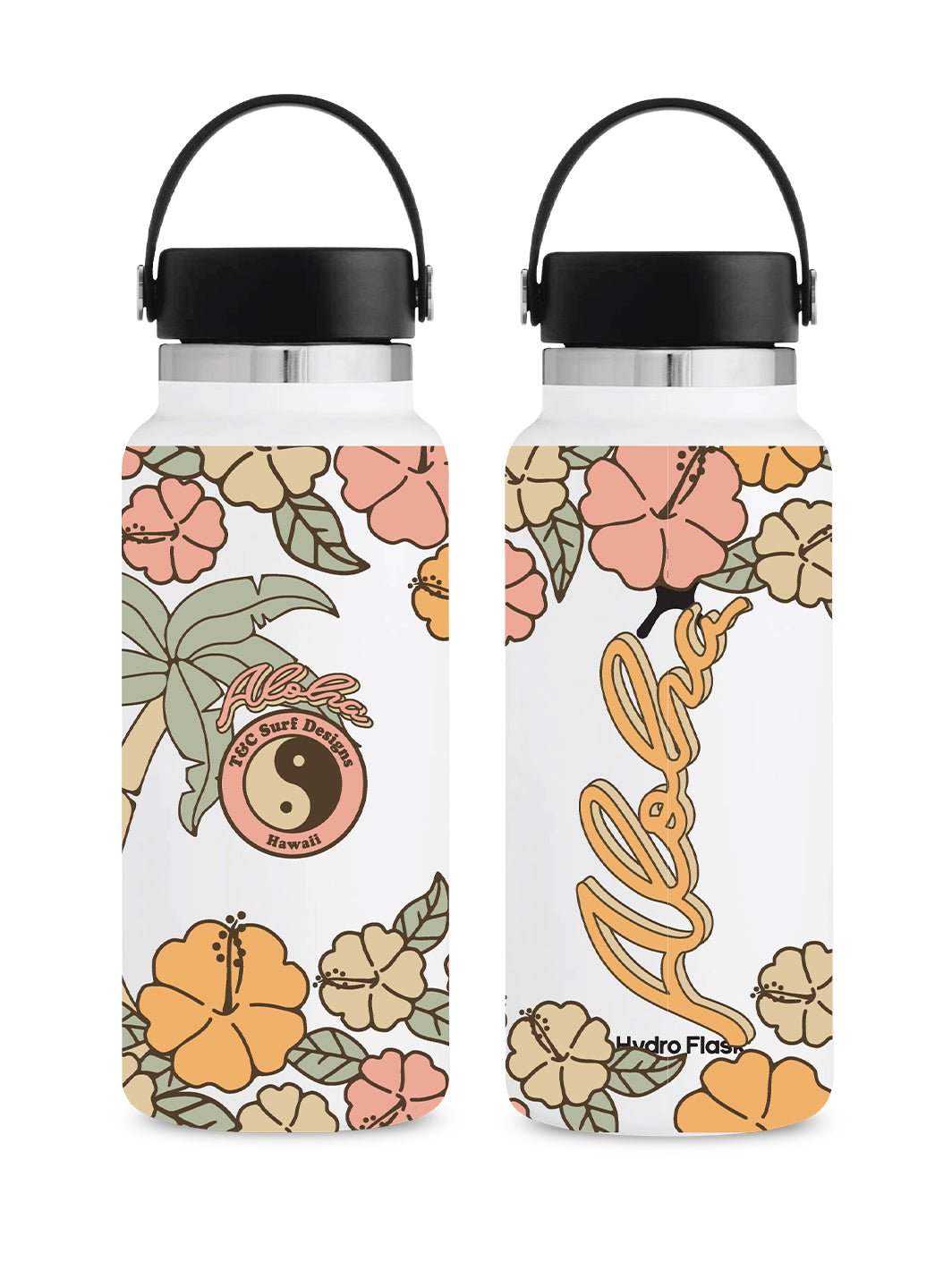 T&C Surf Designs T&C Surf 32 oz Out There Hydro Flask, White