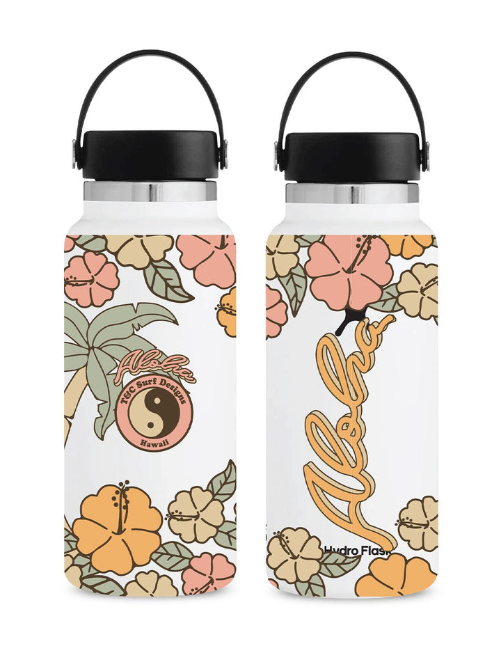T&C Surf Designs T&C Surf 32 oz Out There Hydro Flask, White
