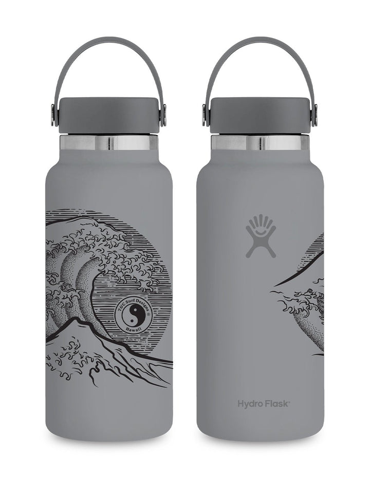 T&C Surf Designs T&C Surf 32 oz Stoked Hokusai Hydro Flask, Birch