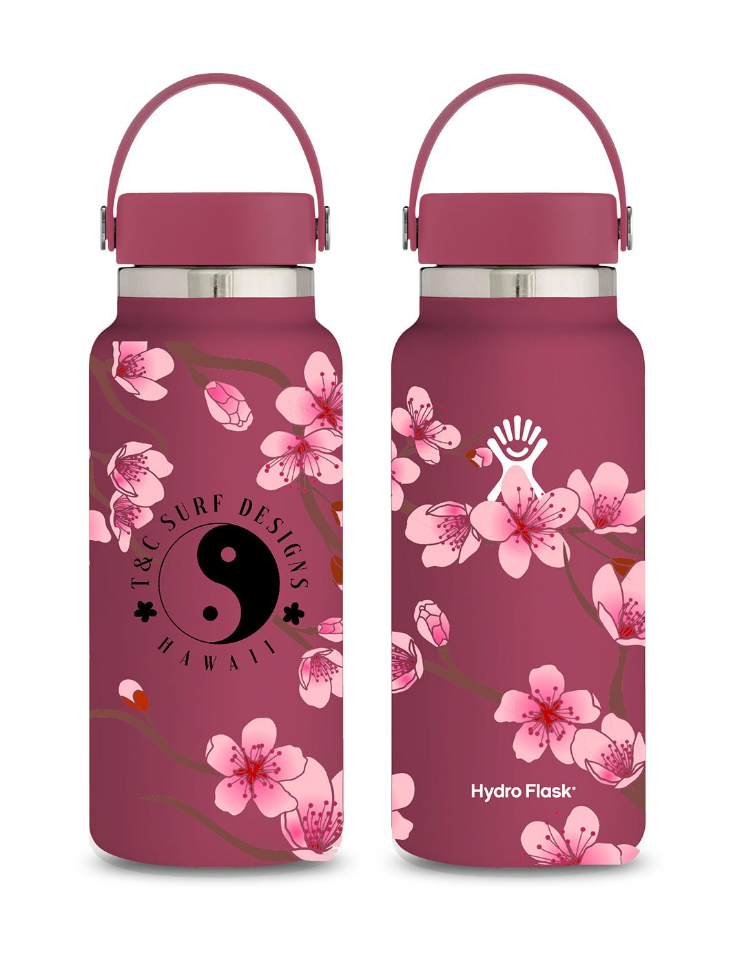T&C Surf Designs T&C Surf 32 oz Cherry Bloom Hydro Flask, Reef