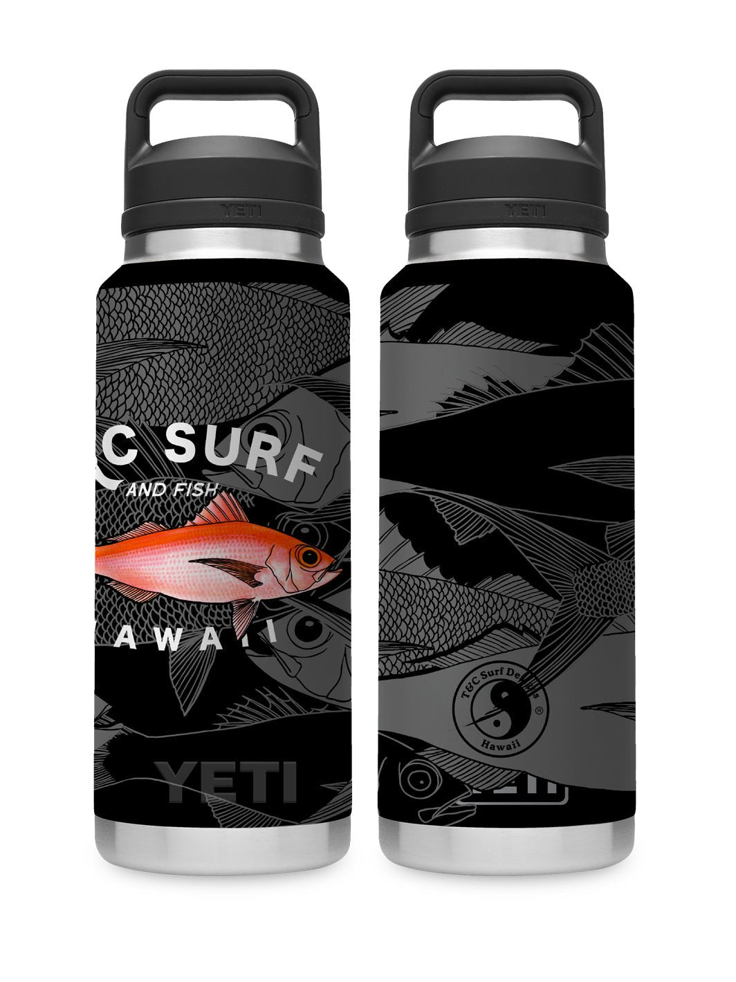 T&c Surf Yeti Hydro Flask T&C Surf 36 Oz Brush Hokusai Rambler