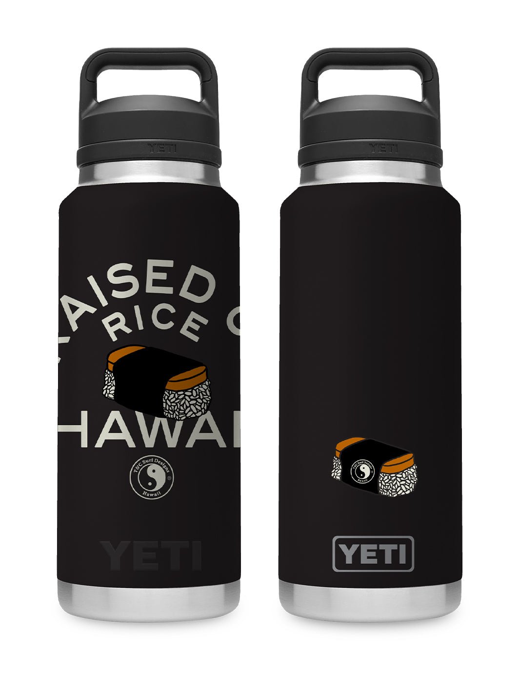 T&C Surf Designs T&C Surf 36 oz Rice Made Rambler Yeti Bottle with Chug Cap, Black