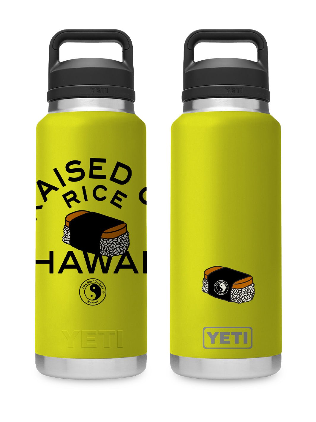 T&C Surf Designs T&C Surf 36 oz Rice Made Rambler Yeti Bottle with Chug Cap, Firefly Yellow