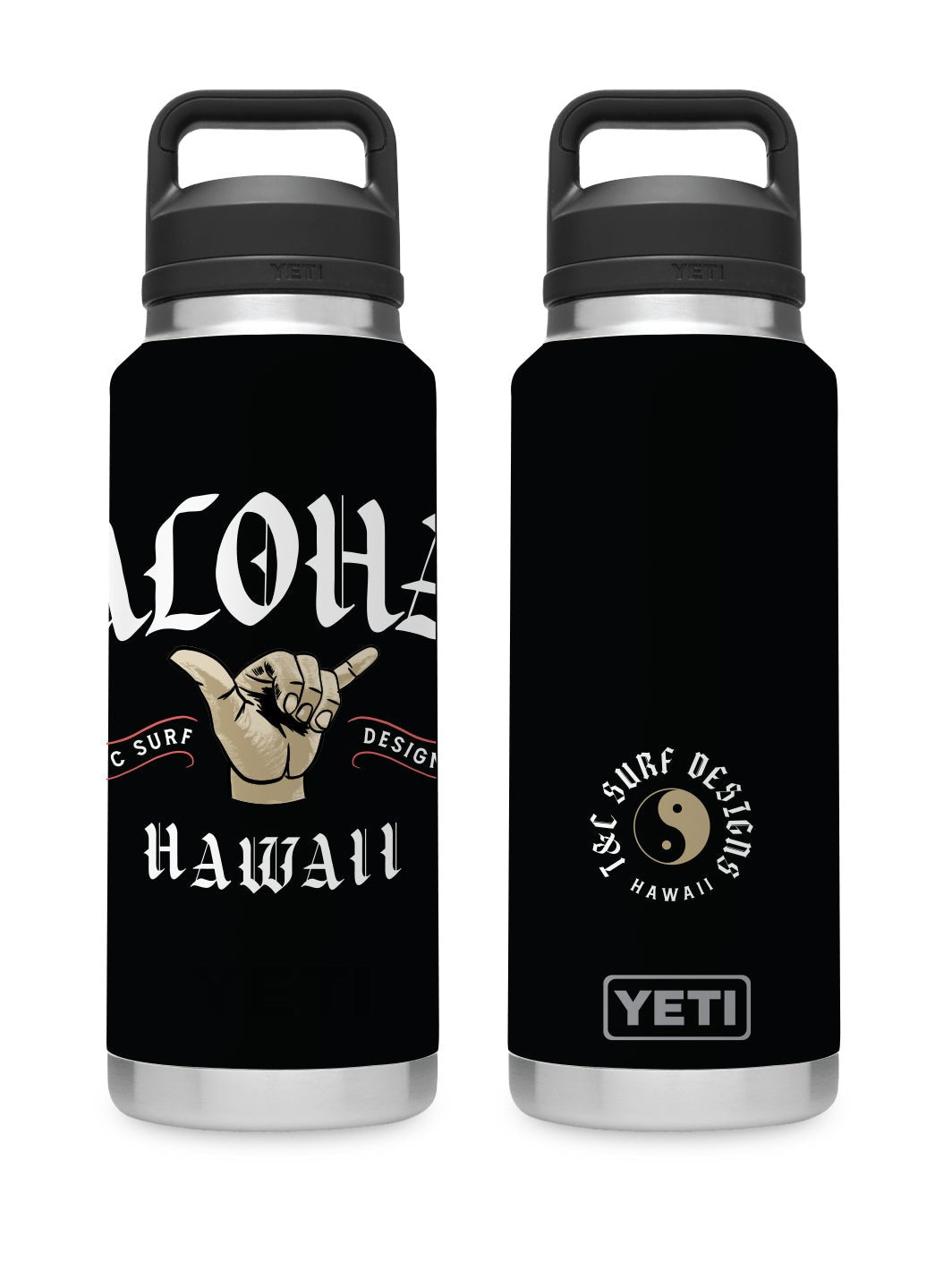 T&C Surf 36 oz Shaka High Rambler Yeti Bottle with Chug Cap