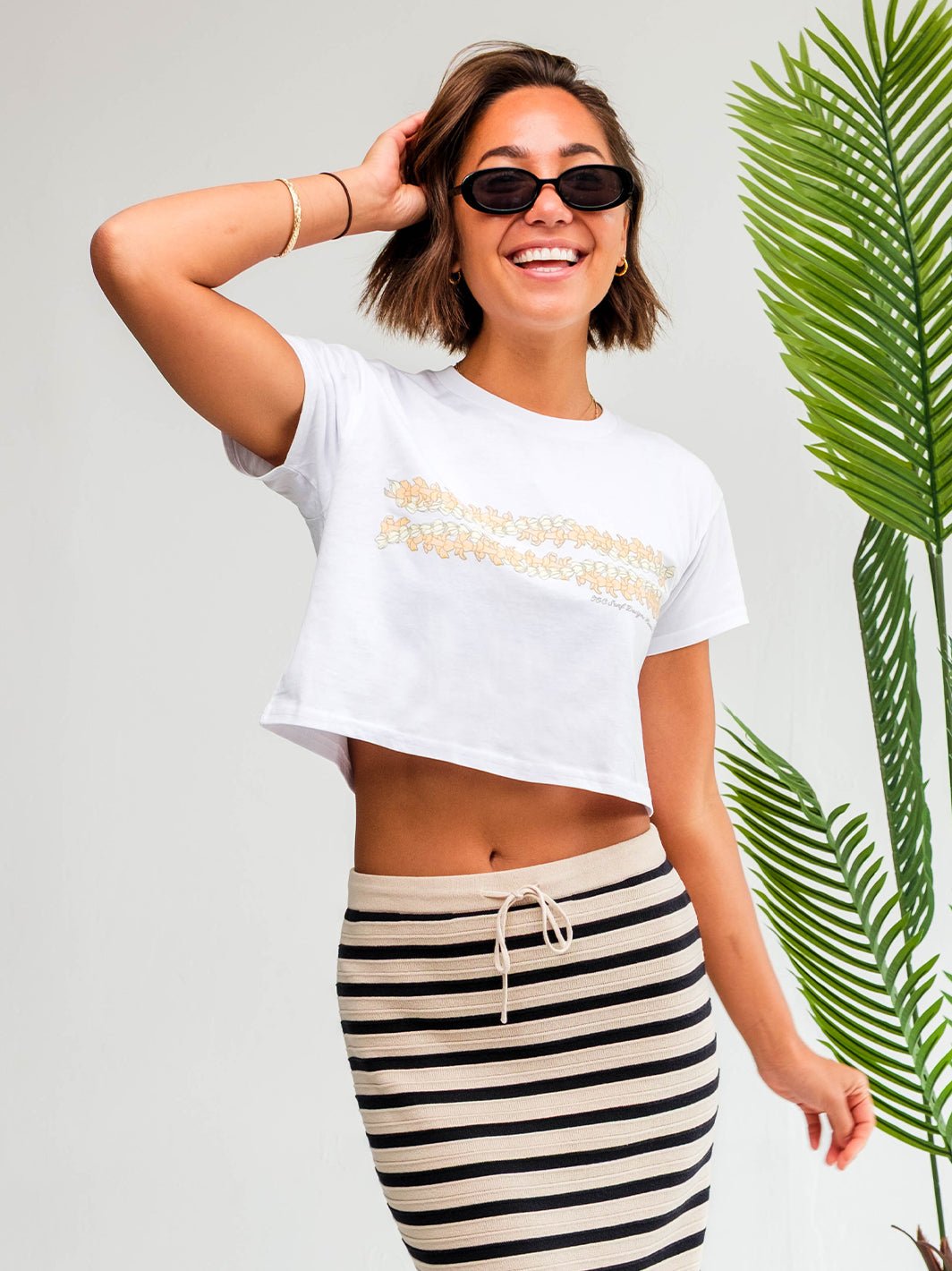 Crop Top Torsadé Devant Leah - Polyester - Taille Unique - Neuf
