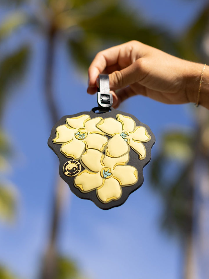 T&C Surf Designs Luggage Tag, Plenty Puakenikeni
