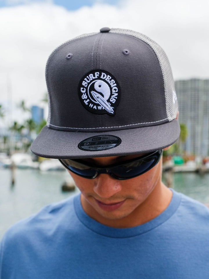 T&C Surf Designs Board Pick Trucker Cap, Storm Grey