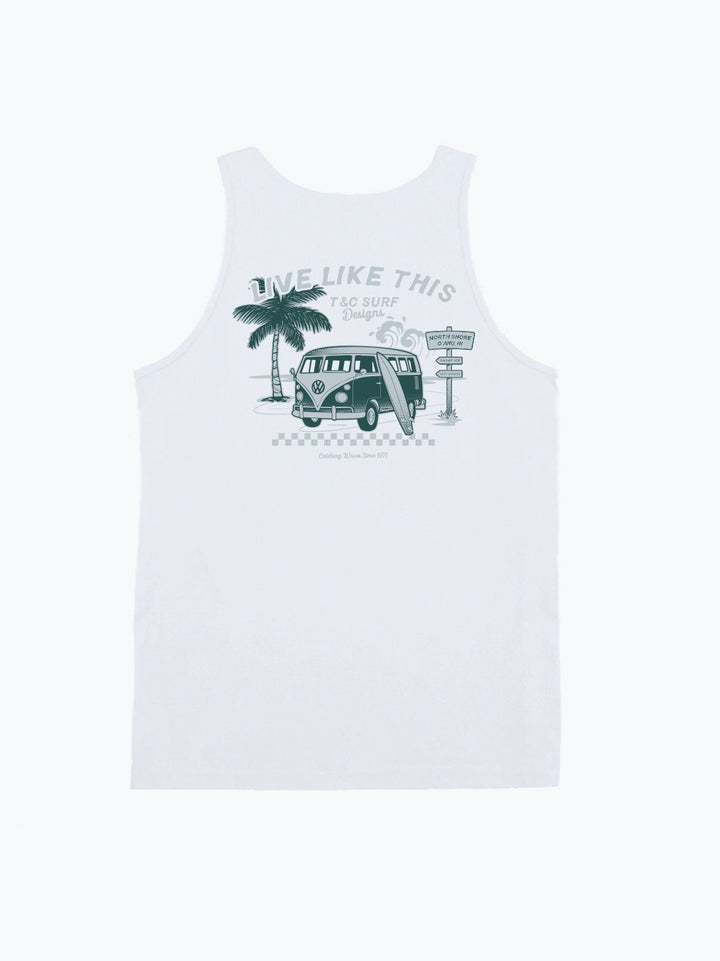 T&C Surf Designs Dine and Dash Volkswagen® Tank, White / S