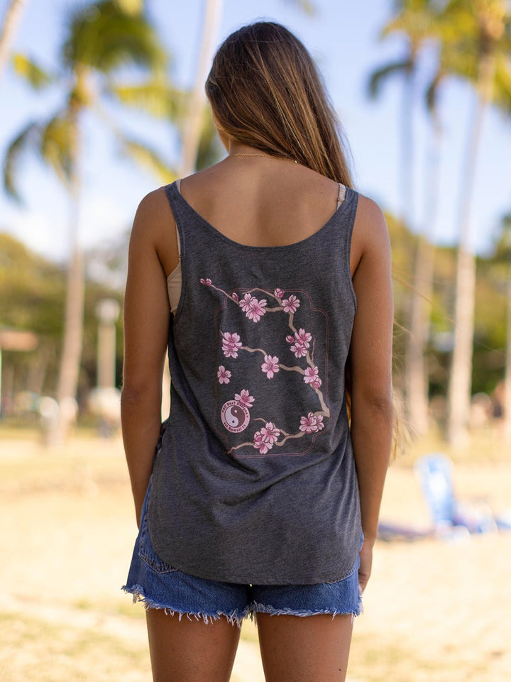 T&C Surf Designs Cherry Ikebana Slit Tank,