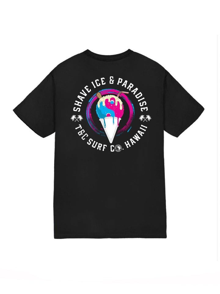 T&C Surf Designs Shave Ice and Paradise Jersey Tee, Black / S