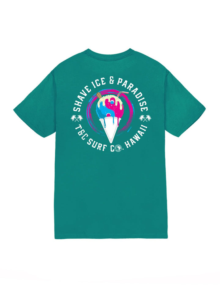 T&C Surf Designs Shave Ice and Paradise Jersey Tee, Jade / S