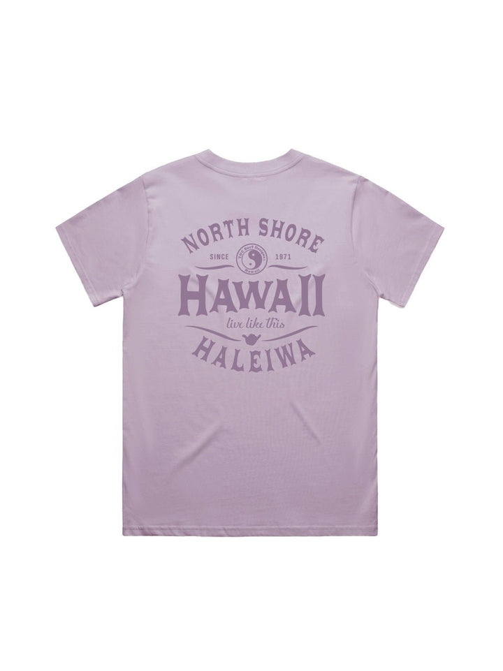 T&C Surf Designs North Shore Hawaii Classic Tee, Lavender / XS