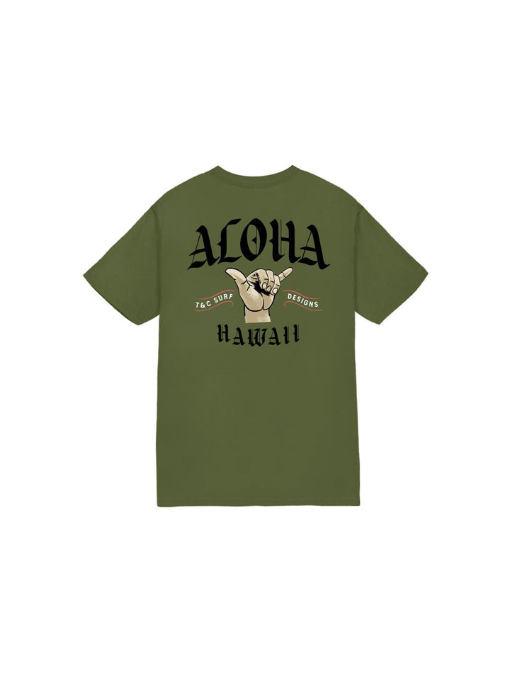 T&C Surf Designs Kids Shaka Tee, Military / XS