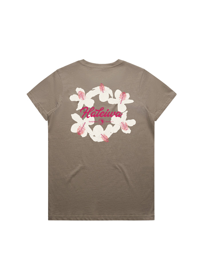 T&C Surf Designs Haleiwa Koki'o Ke'oke'o Maple Tee, Mushroom / XS