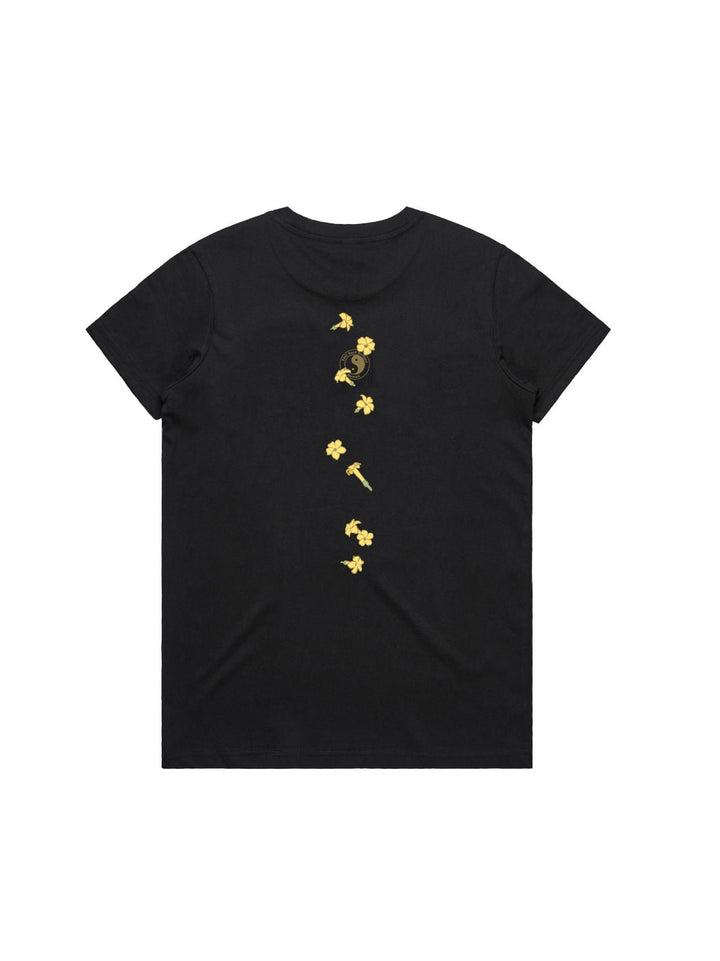 T&C Surf Designs Falling Puakeni Maple Tee, Black / XS