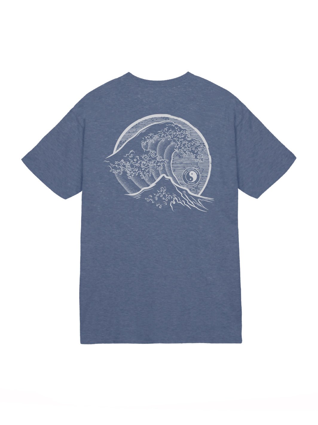 T&C Surf Designs Stoked Hokusai Jersey Tee, Navy Heather / S