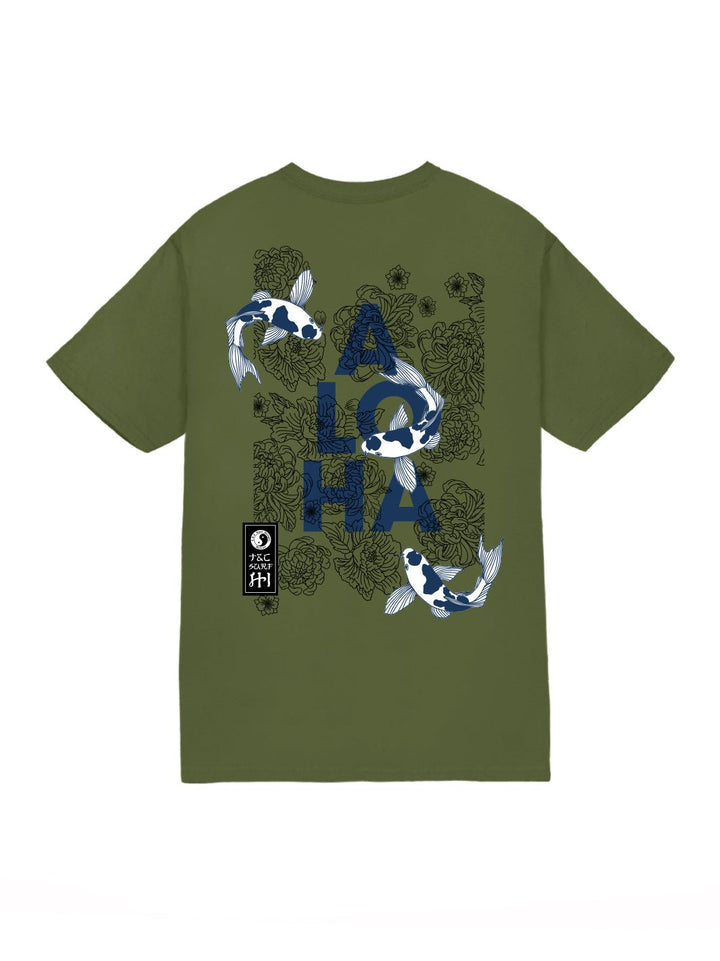T&C Surf Designs Koiloha Jersey Tee, Military / S