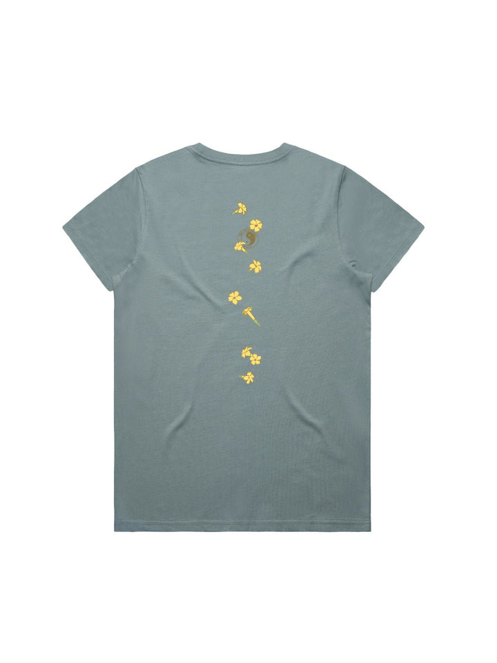 T&C Surf Designs Falling Puakeni Maple Tee, Mineral / XS