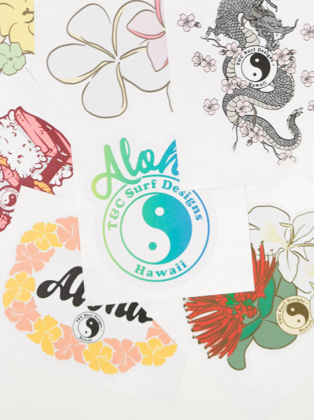 T&C Surf Designs Aloha Script Sticker,