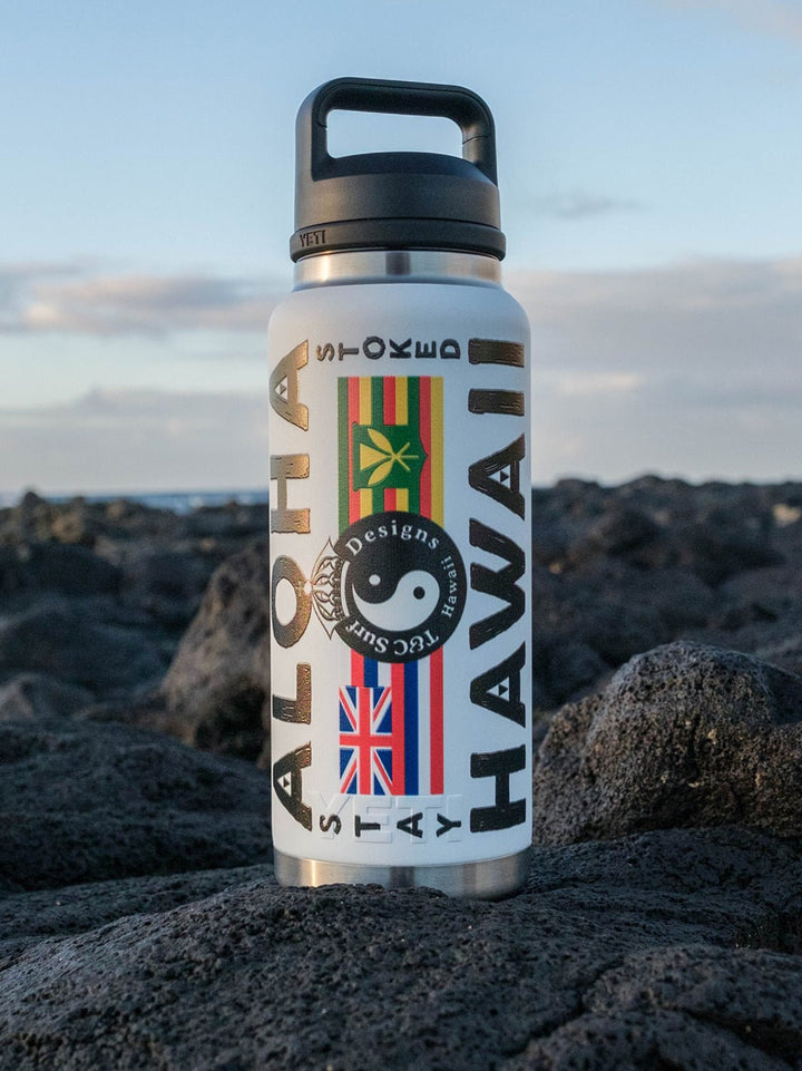 T&C Surf Designs T&C Surf 36 oz Aloha Nation Yeti Bottle with Chug Cap,