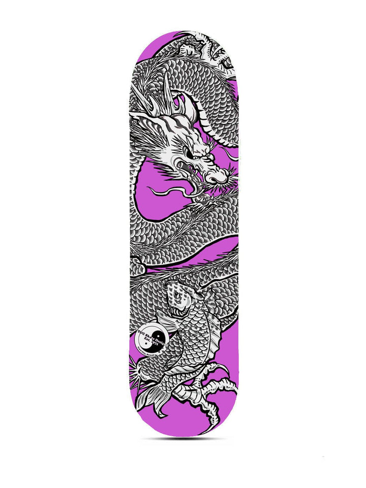 T&C Surf Designs Dragon Koi Skateboard Deck, 8.5 x 31.375" / Pink