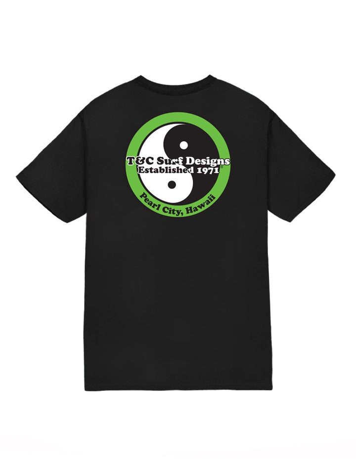 T&C Surf Designs Retro Neon Jersey Tee, Black Green / S