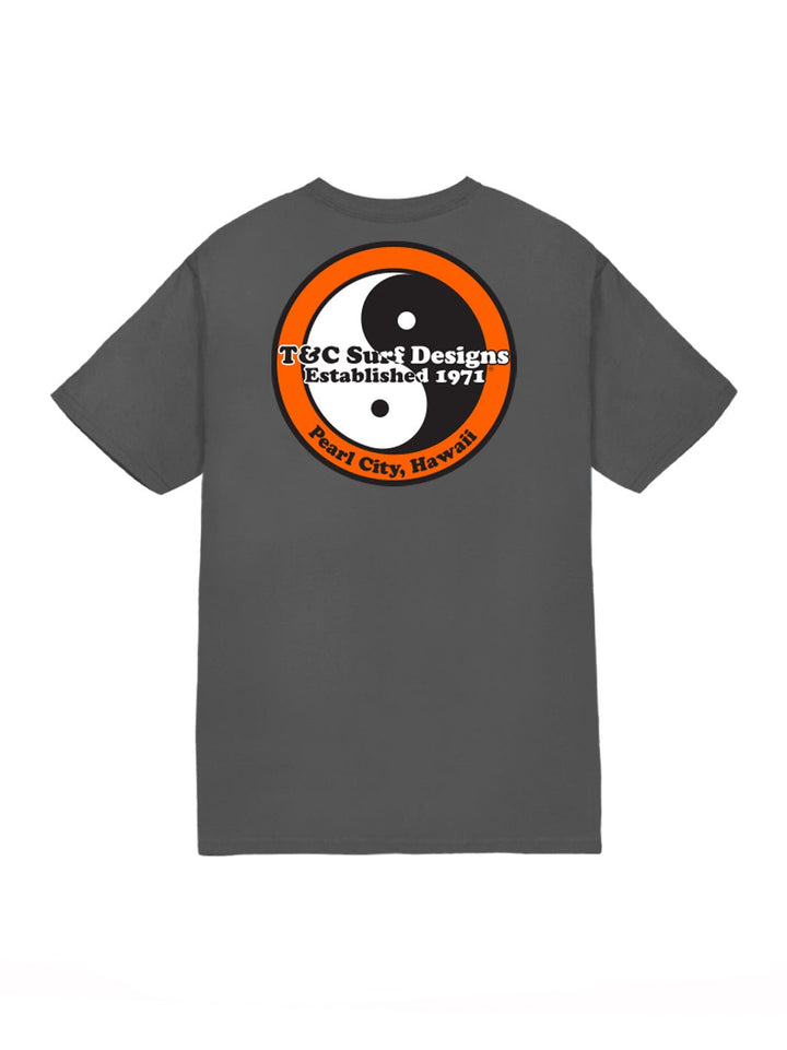 T&C Surf Designs Retro Neon Jersey Tee, Charcoal Orange / S