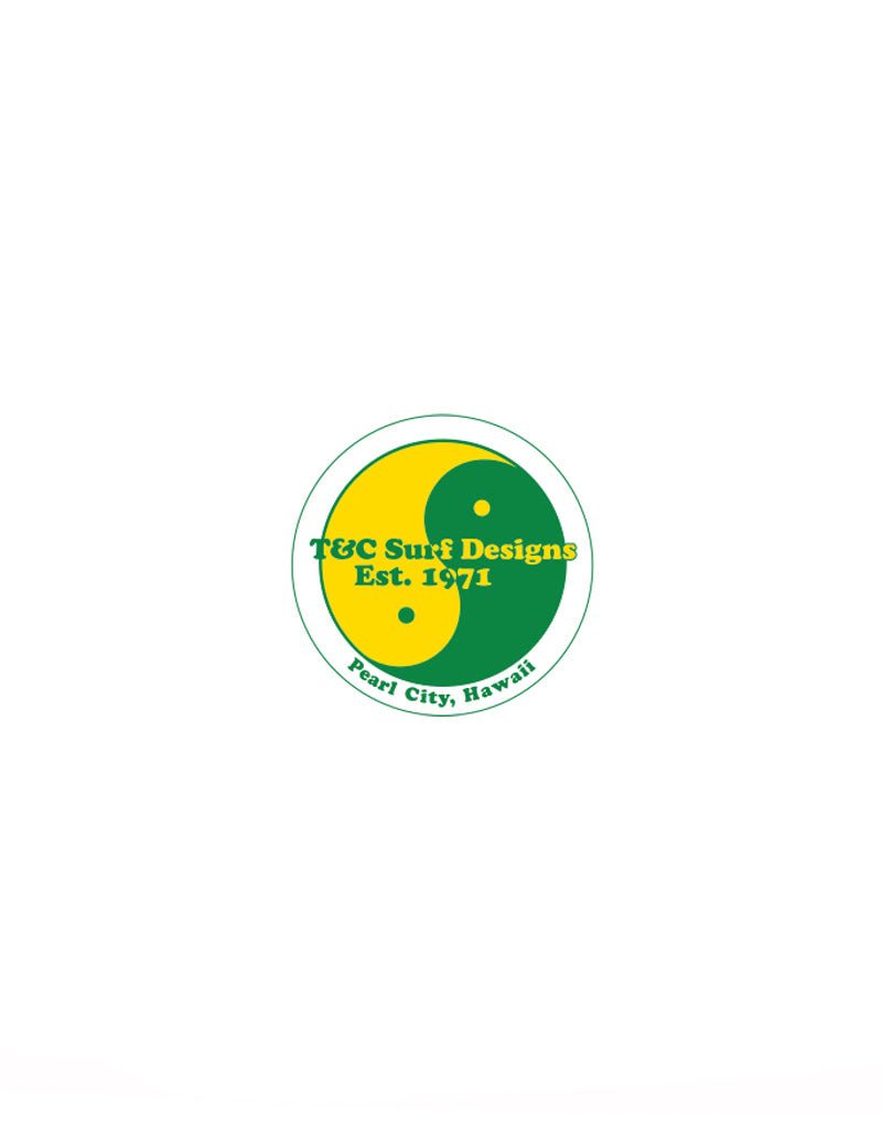 T&C Surf Designs T&C Surf 50 Year Crayola Logo Sticker, Green Yellow