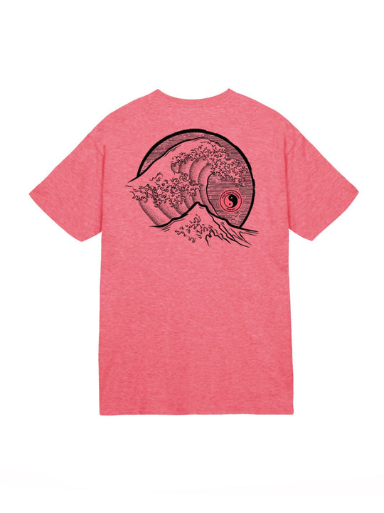 T&C Surf Designs T&C Surf Stoked Hokusai Jersey Tee, Red Heather / S